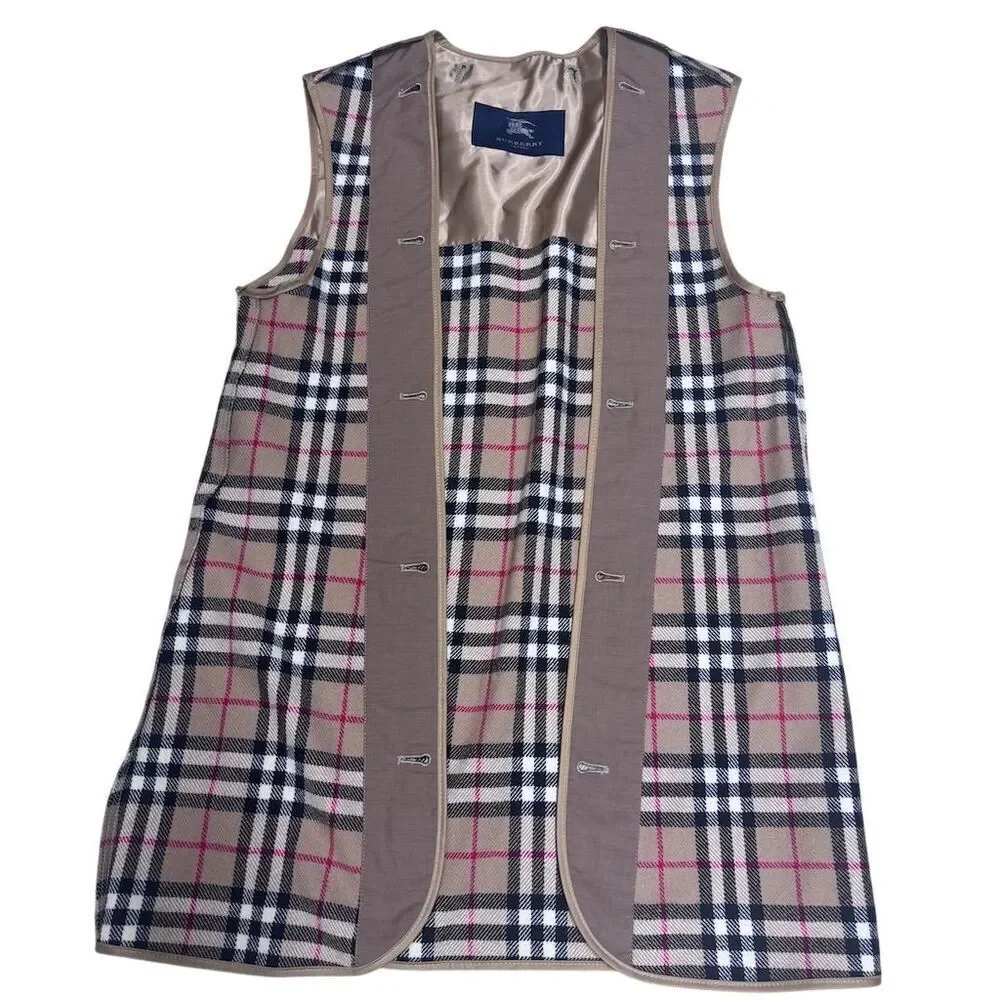 EUC Burberry Women's Beige Trench Coat Size 6 Classic Plaid Detachable Lining - Picture 6 of 16